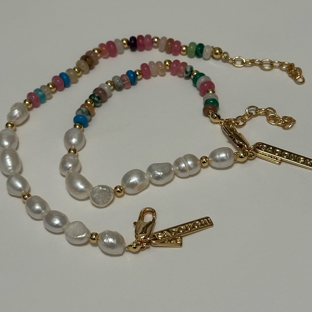 Lele Sadoughi Gold and Multicolor Beaded Bracelet - Picture 4 of 5